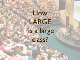 Teaching Large Classes: