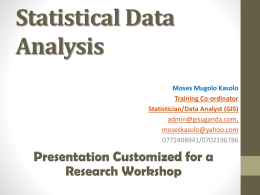 Quantitative Data Analysis - Global Information Systems