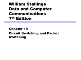Chapter 10 Circuit and Packet Switching