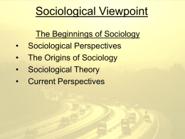 Beginnings of Sociology
