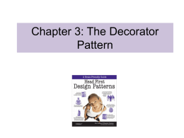 Chapter 3: The Decorator Pattern