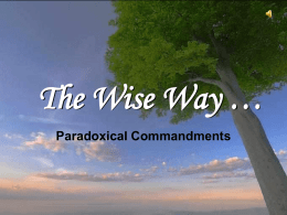 The Wise Way - Powerpoint Paradise