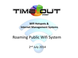 Internet Management Systems Public Wifi System