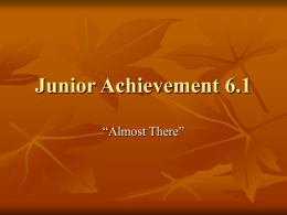 Junior Achievement 6.1 - Santee School District