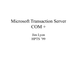 Microsoft Transaction Server COM