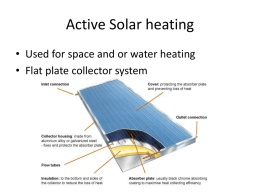 Active Solar heating