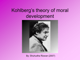 Kohlberg’s theory of moral development