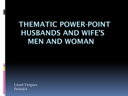 Thematic Power-point Husbands And Wife’s Men and woman