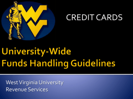 University-Wide Funds Handling Guidelines
