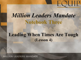 Leadership Begins With an Attitude