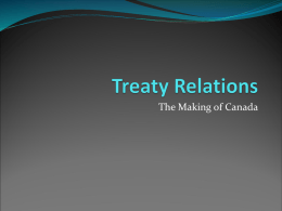 Treaty Relations - Winston Knoll Collegiate