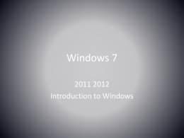 Windows 7 - Central Lyon CSD