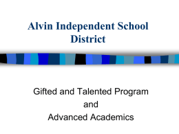 Gifted and Talented Program