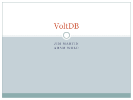 VoltDB - University of Minnesota