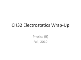 CH32 Electrostatics Wrap-Up
