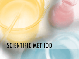 What is the scientific Method?