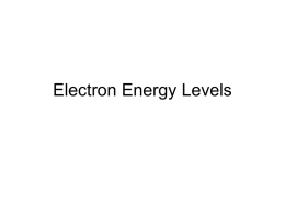 Electron Energy Levels - Winona Independent School District