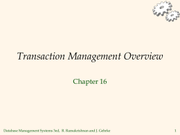 Overview of Transaction Management