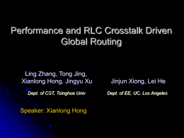 Performance And RLC Crosstalk Driven Global Routing
