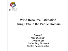 Wind Resource Prediction using data in the public domain