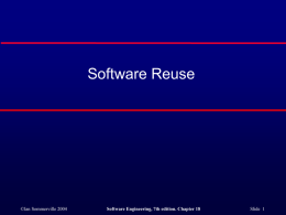 Software reuse 1 - Ian Sommerville