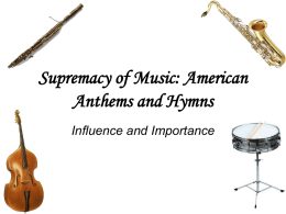 Supremacy of Music: Anthems and Hymns