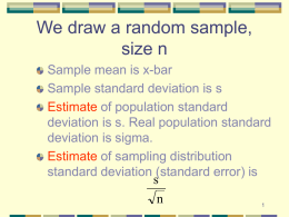 Working with Sampling distributions 2