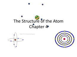 The Structure of the Atom Chapter 4