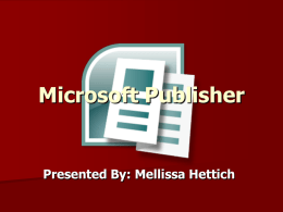 Microsoft Publisher - Winthrop University College of