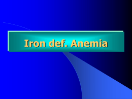 Iron def. Anemia