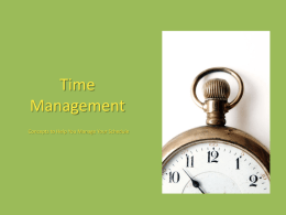 Time Management - Northern Michigan University