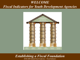 Establishing a Fiscal Foundation DFSS 2009 Annual Fiscal