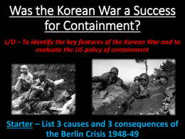 Was the Korean War a Success for Containment?