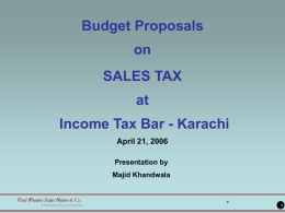 General Mechanism of Sales Tax