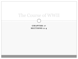 The Course of WWII