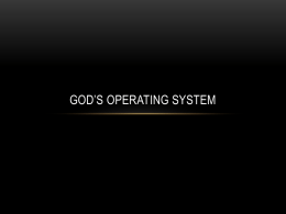 God’s operating system