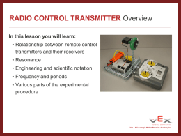 RADIO CONTROL TRANSMITTER Overview