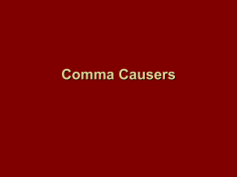 Comma Causers - Highland Park Middle School