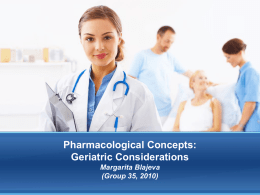 Pharmacological Concepts: Pediatric and Geriatric