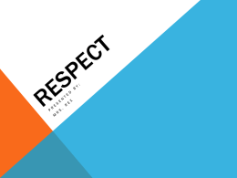 Respect - Elementary School Counseling