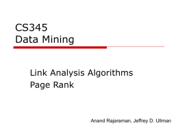 CS345 Data Mining - Stanford University