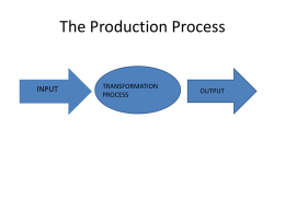 Types of production
