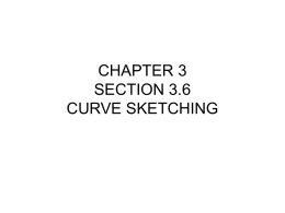 CHAPTER 3 SECTION 3.6 CURVE SKETCHING