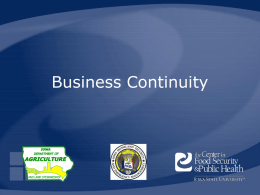Business Continuity - Iowa State University