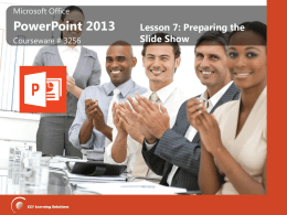 Microsoft PowerPoint 2010 - Warren Hills Regional School