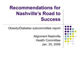 Reducing Diabetes & Obesity among Nashville’s Children