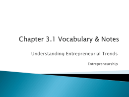 Chapter 3.1 Vocabulary & Notes