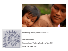 Outline of envisaged TC activities in the field of social