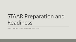 STAAR Preparation and Readiness