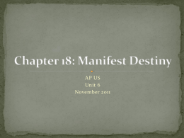 Chapter 18: Manifest Destiny